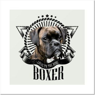 Boxer dog Posters and Art